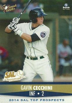 2014 Brandt South Atlantic League Top Prospects #6 Gavin Cecchini Front