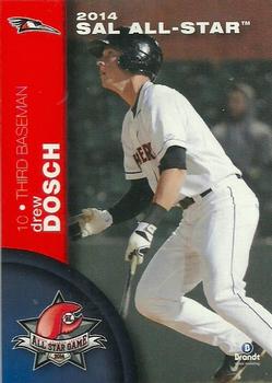 2014 Brandt South Atlantic League North Division All-Stars #5 Drew Dosch Front