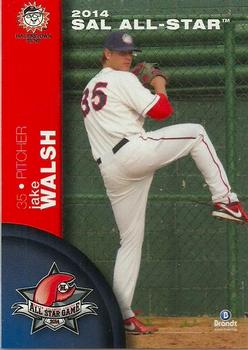 2014 Brandt South Atlantic League North Division All-Stars #22 Jake Walsh Front