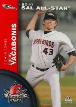 2014 Brandt South Atlantic League North Division All-Stars #25 Jimmy Yacabonis Front