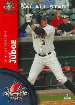 2014 Brandt South Atlantic League South Division All-Stars #12 Aaron Judge Front