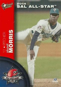 2014 Brandt South Atlantic League South Division All-Stars #18 Akeel Morris Front