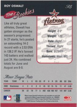 2001 Donruss - Baseball's Best The Rookies Silver #R5 Roy Oswalt  Back