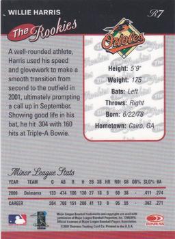 2001 Donruss - Baseball's Best The Rookies Silver #R7 Willie Harris  Back