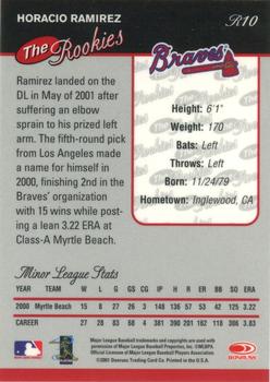 2001 Donruss - Baseball's Best The Rookies Silver #R10 Horacio Ramirez  Back