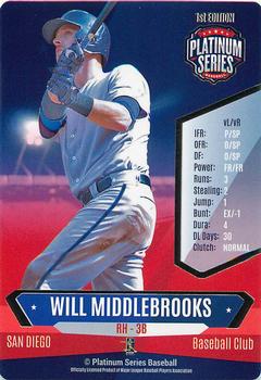 2015 Platinum Series #NNO Will Middlebrooks Front
