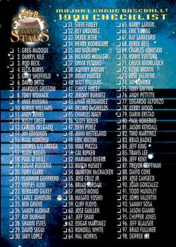 1998 Topps Stars #NNO Checklist Front