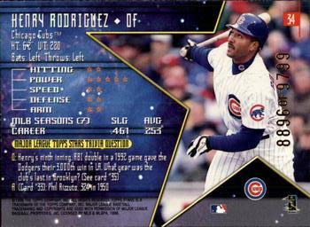 1998 Topps Stars #34 Henry Rodriguez Back
