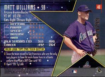 1998 Topps Stars #40 Matt Williams Back
