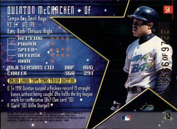 1998 Topps Stars #54 Quinton McCracken Back