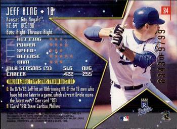 1998 Topps Stars #84 Jeff King Back
