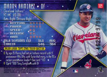 1998 Topps Stars #109 Manny Ramirez Back