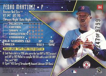 1998 Topps Stars #144 Pedro Martinez Back