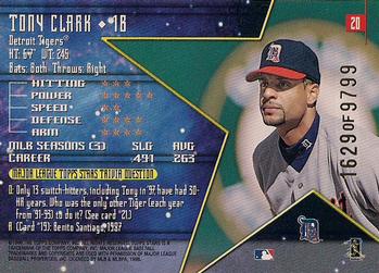 1998 Topps Stars #20 Tony Clark Back