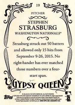 2016 Topps Gypsy Queen - Framed Purple #19 Stephen Strasburg Back