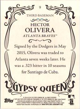 2016 Topps Gypsy Queen - Framed Green #9 Hector Olivera Back