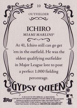 2016 Topps Gypsy Queen - Framed Green #10 Ichiro Back