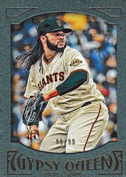 2016 Topps Gypsy Queen - Framed Green #32 Johnny Cueto Front