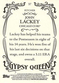 2016 Topps Gypsy Queen - Framed Green #37 John Lackey Back