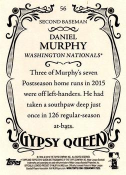 2016 Topps Gypsy Queen - Framed Green #56 Daniel Murphy Back