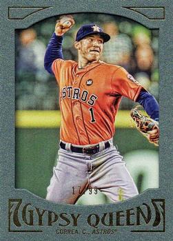 2016 Topps Gypsy Queen - Framed Green #90 Carlos Correa Front