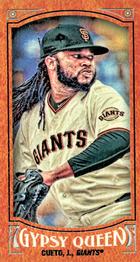 2016 Topps Gypsy Queen - Mini Leather #32 Johnny Cueto Front
