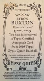 2016 Topps Gypsy Queen - Autographs Mini #GMA-BB Byron Buxton Back