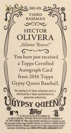 2016 Topps Gypsy Queen - Autographs Mini #GMA-HOL Hector Olivera Back