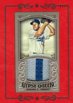 2016 Topps Gypsy Queen - Mini Relic Black #GMR-CKE Clayton Kershaw Front