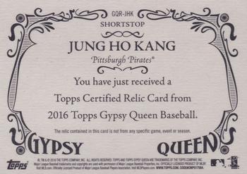 2016 Topps Gypsy Queen - Relic #GQR-JHK Jung Ho Kang Back