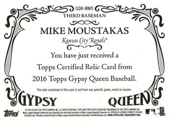 2016 Topps Gypsy Queen - Relic #GQR-MMO Mike Moustakas Back