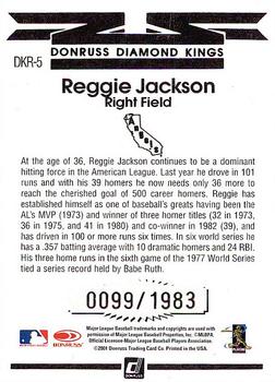 2001 Donruss - Diamond Kings Reprints #DKR-5 Reggie Jackson Back