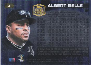 1998 Topps Stars ‘N Steel #3 Albert Belle Back