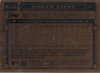 1995 Topps Finest Bronze #3 David Cone Back