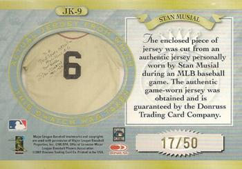2001 Donruss - Jersey Kings Autograph #JK-9 Stan Musial  Back