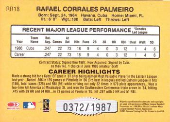 2001 Donruss - Rookie Reprints #RR18 Rafael Palmeiro Back