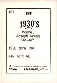 1972 TCMA The 1930's #161 Joe Moore Back