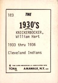 1972 TCMA The 1930's #183 William Knickerbocker Back