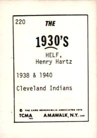 1972 TCMA The 1930's #220 Henry Helf Back