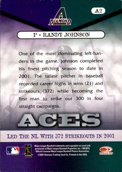 2001 Donruss Class of 2001 - Aces #A2 Randy Johnson  Back