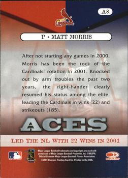 2001 Donruss Class of 2001 - Aces #A8 Matt Morris  Back
