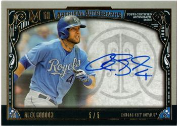 2016 Topps Museum Collection - Archival Autographs Gold #AA-AGO Alex Gordon Front