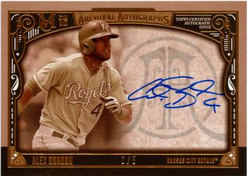 2016 Topps Museum Collection - Archival Autographs Sepia #AA-AGO Alex Gordon Front
