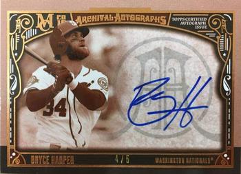 2016 Topps Museum Collection - Archival Autographs Sepia #AA-BH Bryce Harper Front