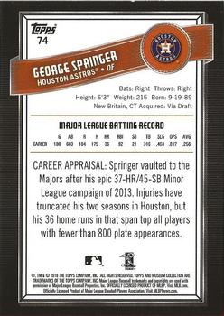 2016 Topps Museum Collection - Copper #74 George Springer Back