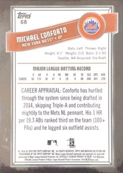 2016 Topps Museum Collection - Green #68 Michael Conforto Back