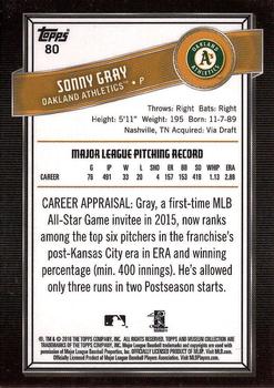 2016 Topps Museum Collection - Green #80 Sonny Gray Back