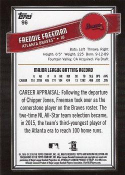 2016 Topps Museum Collection - Green #96 Freddie Freeman Back