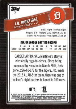 2016 Topps Museum Collection - Blue #7 J.D. Martinez Back