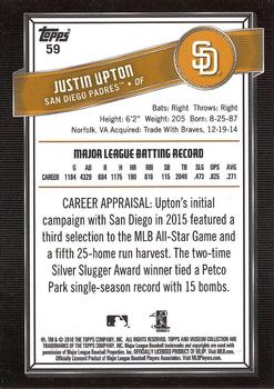 2016 Topps Museum Collection - Blue #59 Justin Upton Back